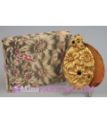 Concrète - qaium gold - passement rouge
