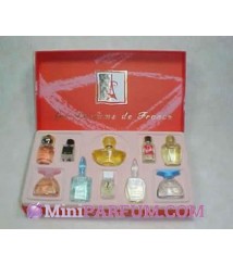 Magnifique Coffret Les Parfums de France, 10 miniatures femme